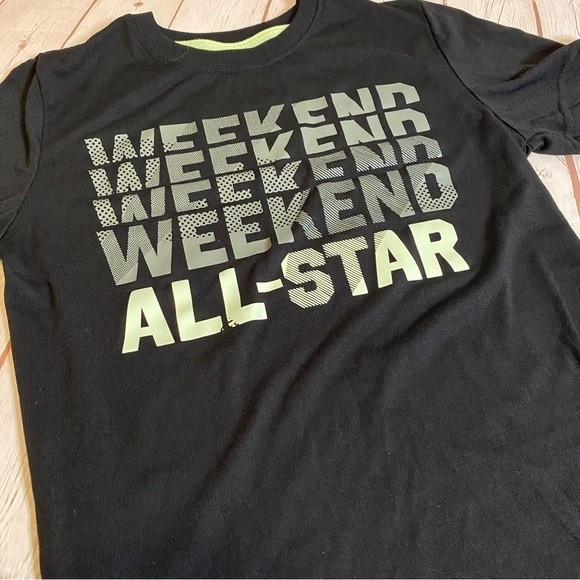 Cat & Jack Weekend All-Star Black Text T-Shirt - Picture 3 of 5